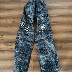 Fox Racing Switch Pant Women’s 7/8 Bandana Black White Convertible Motocross NWT
